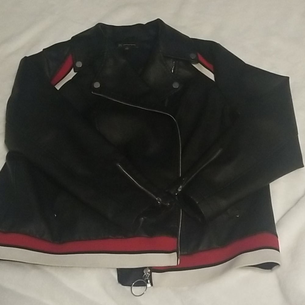 Leather like chic jacket